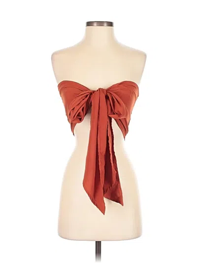 Pre-owned Shein Tube Top Brown Strapless Neckline Tops