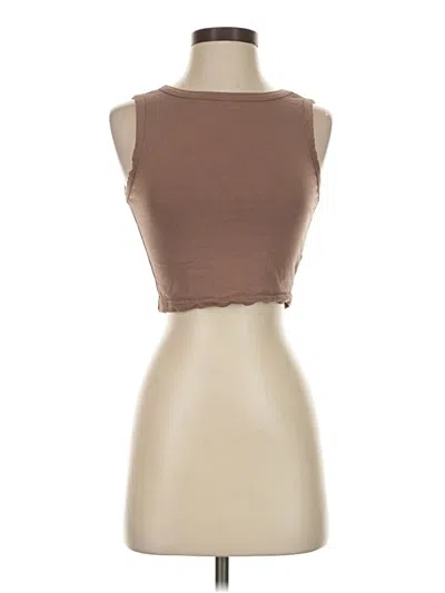 Pre-owned Shein Tube Top Brown Strapless Neckline Tops
