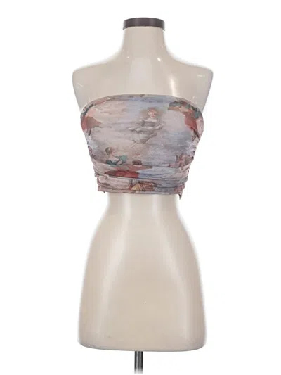 Pre-owned Shein Tube Top Brown Strapless Neckline Tops