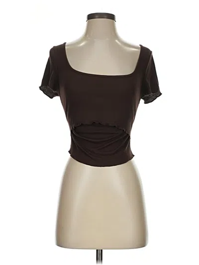 Pre-owned Shein Tube Top Brown Sweetheart Neckline Tops