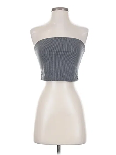 Pre-owned Shein Tube Top Gray Strapless Neckline Tops