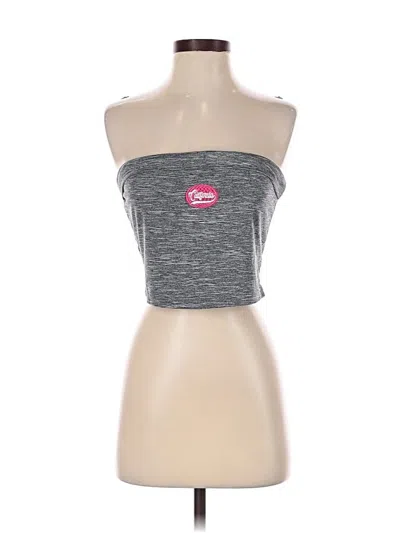 Pre-owned Shein Tube Top Gray Strapless Neckline Tops