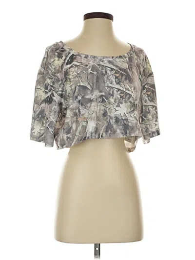 Pre-owned Shein Tube Top Gray Strapless Neckline Tops