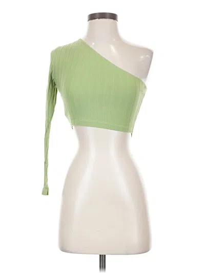Pre-owned Shein Tube Top Green One Shoulder Neckline Tops