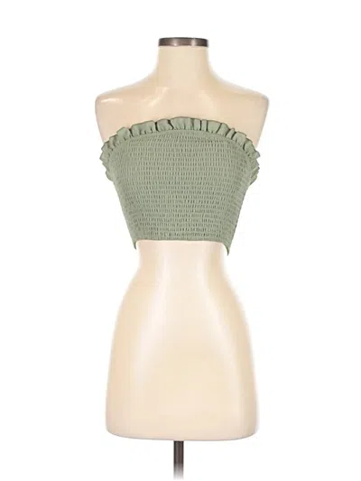 Pre-owned Shein Tube Top Green Strapless Neckline Tops