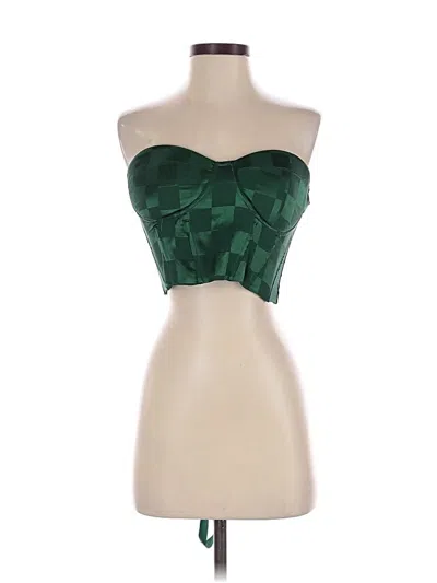 Pre-owned Shein Tube Top Green Strapless Neckline Tops