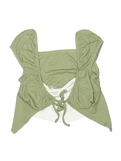 Pre-owned Shein Kids' Tube Top Green Strapless Neckline Tops