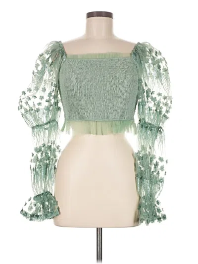 Pre-owned Shein Tube Top Green Strapless Neckline Tops
