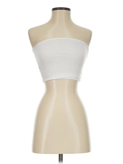 Pre-owned Shein Tube Top Ivory Strapless Neckline Tops