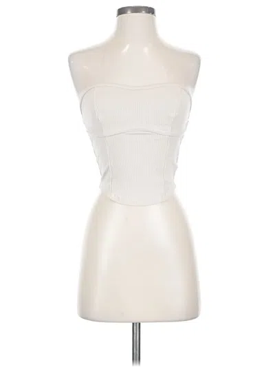 Pre-owned Shein Tube Top Ivory Strapless Neckline Tops