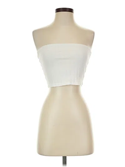 Pre-owned Shein Tube Top Ivory Strapless Neckline Tops