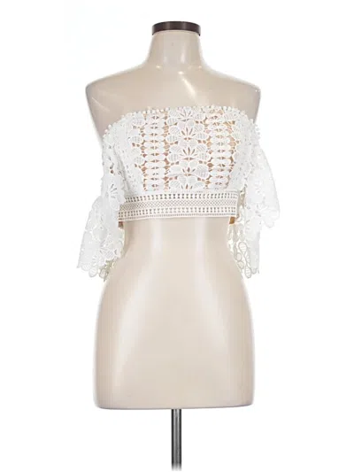 Pre-owned Shein Tube Top Ivory Strapless Neckline Tops