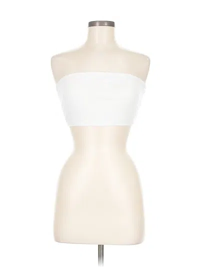 Pre-owned Shein Tube Top Ivory Strapless Neckline Tops In White