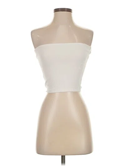 Pre-owned Shein Tube Top Ivory Strapless Neckline Tops In White