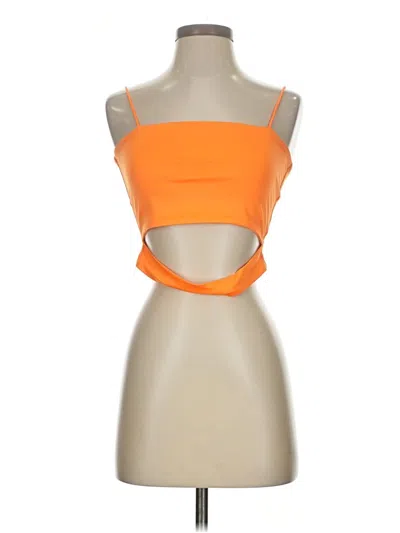 Pre-owned Shein Tube Top Orange Strapless Neckline Tops