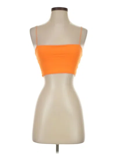 Pre-owned Shein Tube Top Orange Strapless Neckline Tops