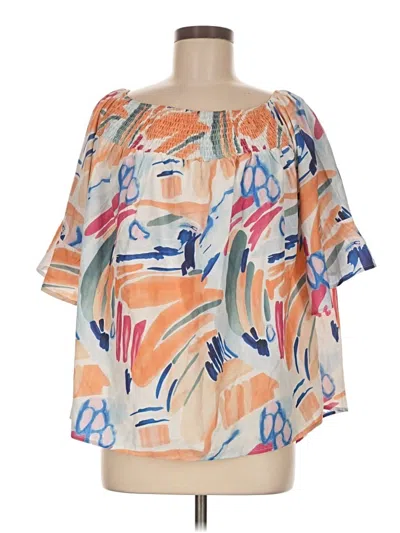 Pre-owned Shein Tube Top Orange Strapless Neckline Tops