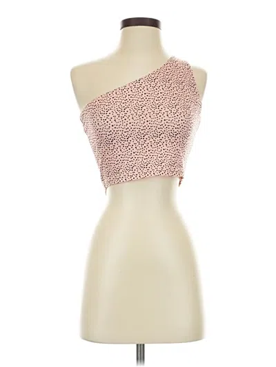 Pre-owned Shein Tube Top Pink One Shoulder Neckline Tops