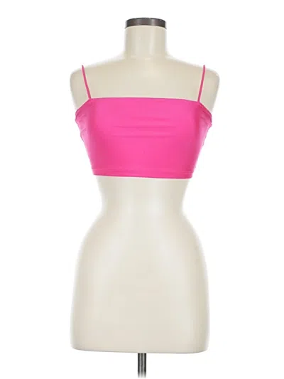 Pre-owned Shein Tube Top Pink Strapless Neckline Tops