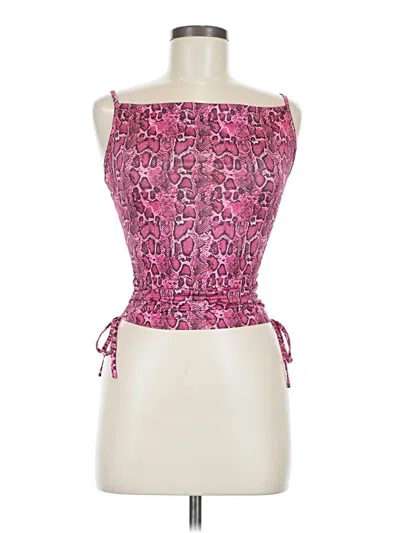 Pre-owned Shein Tube Top Pink Strapless Neckline Tops