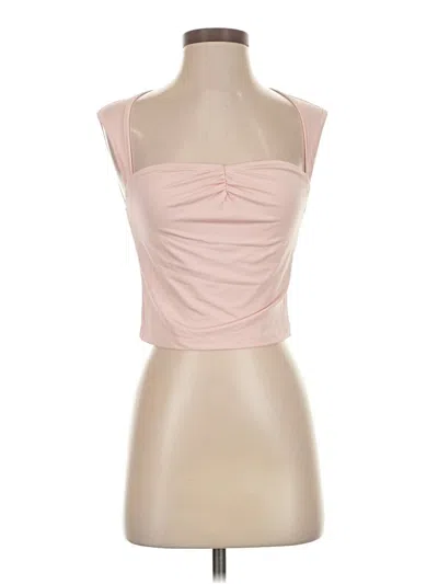 Pre-owned Shein Tube Top Pink Strapless Neckline Tops