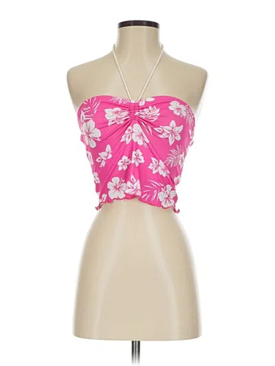 Pre-owned Shein Tube Top Pink Strapless Neckline Tops