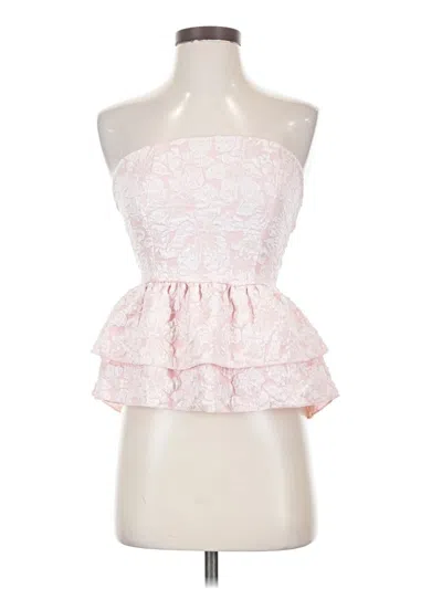 Pre-owned Shein Tube Top Pink Strapless Neckline Tops
