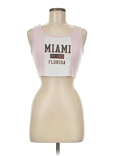 Pre-owned Shein Tube Top Pink Strapless Neckline Tops
