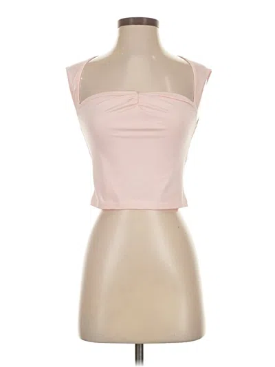 Pre-owned Shein Tube Top Pink Strapless Neckline Tops