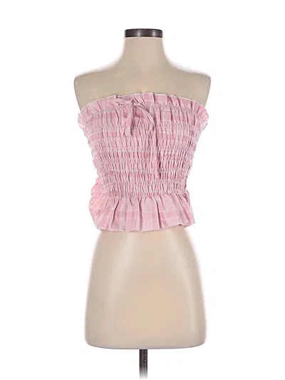 Pre-owned Shein Tube Top Pink Strapless Neckline Tops