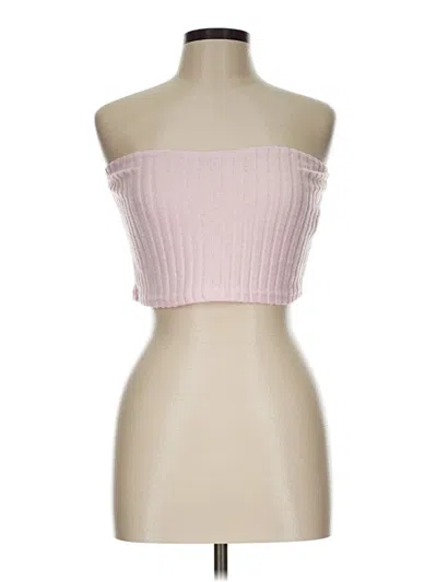 Pre-owned Shein Tube Top Pink Strapless Neckline Tops
