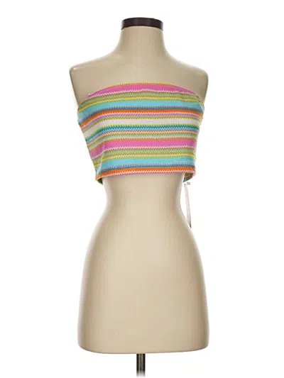 Shein Tube Top Pink Strapless Neckline Tops