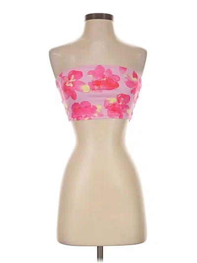 Pre-owned Shein Tube Top Pink Strapless Neckline Tops