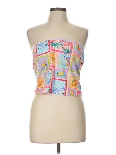 Pre-owned Shein Tube Top Pink Strapless Neckline Tops