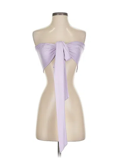 Pre-owned Shein Tube Top Purple Strapless Neckline Tops