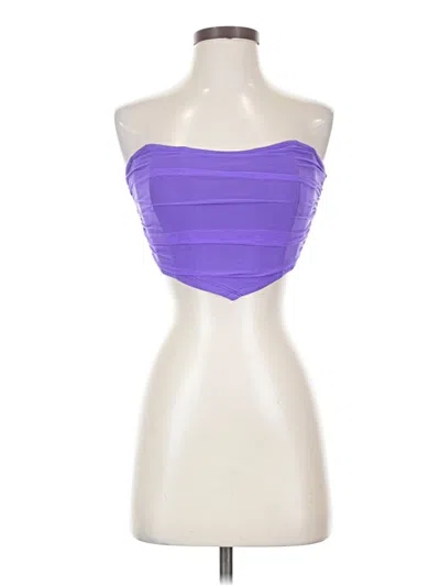Pre-owned Shein Tube Top Purple Strapless Neckline Tops