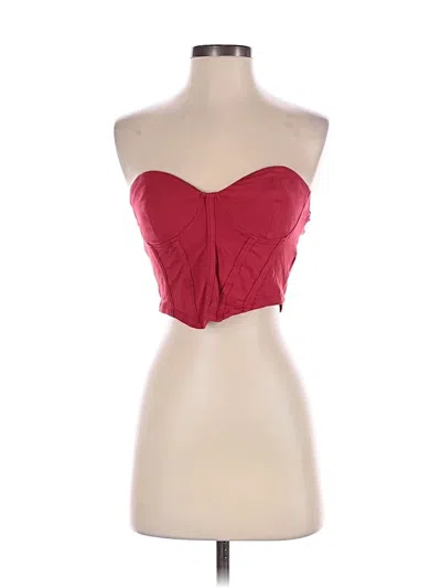 Pre-owned Shein Tube Top Red Strapless Neckline Tops