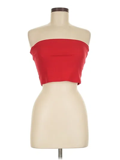 Pre-owned Shein Tube Top Red Strapless Neckline Tops