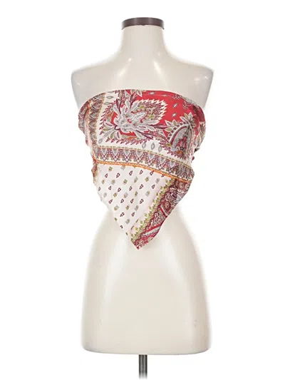 Pre-owned Shein Tube Top Red Strapless Neckline Tops
