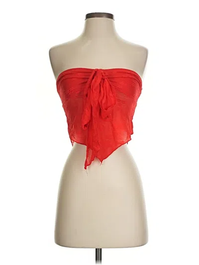 Pre-owned Shein Tube Top Red Strapless Neckline Tops