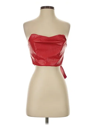 Shein Tube Top Red Strapless Neckline Tops