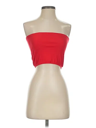 Pre-owned Shein Tube Top Red Strapless Neckline Tops