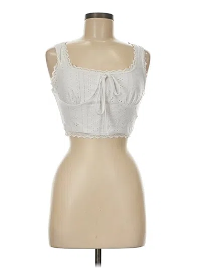 Pre-owned Shein Tube Top Silver Strapless Neckline Tops
