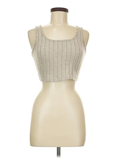 Pre-owned Shein Tube Top Silver Strapless Neckline Tops