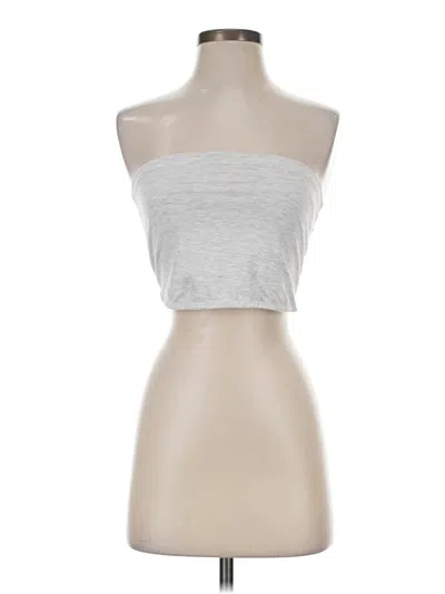 Pre-owned Shein Tube Top Silver Strapless Neckline Tops