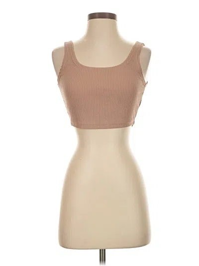 Pre-owned Shein Tube Top Tan Strapless Neckline Tops