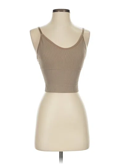 Pre-owned Shein Tube Top Tan Strapless Neckline Tops