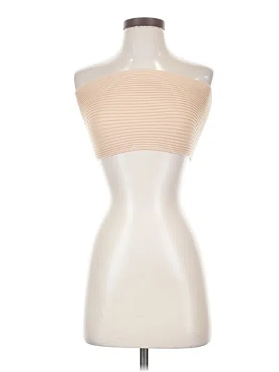 Pre-owned Shein Tube Top Tan Strapless Neckline Tops