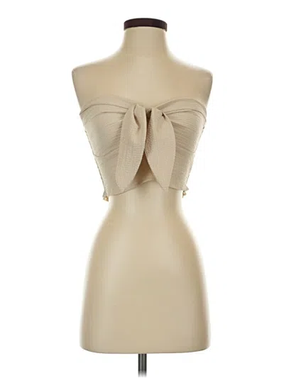 Pre-owned Shein Tube Top Tan Strapless Neckline Tops