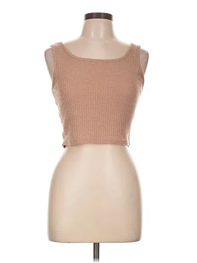 Pre-owned Shein Tube Top Tan Strapless Neckline Tops